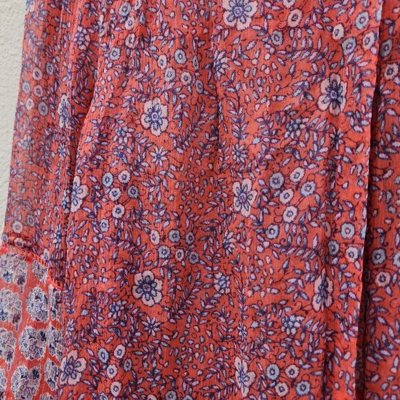 5/$100 SALE - Rebecca Taylor 100% Silk Floral Amanda Print Top - Picture 5 of 9